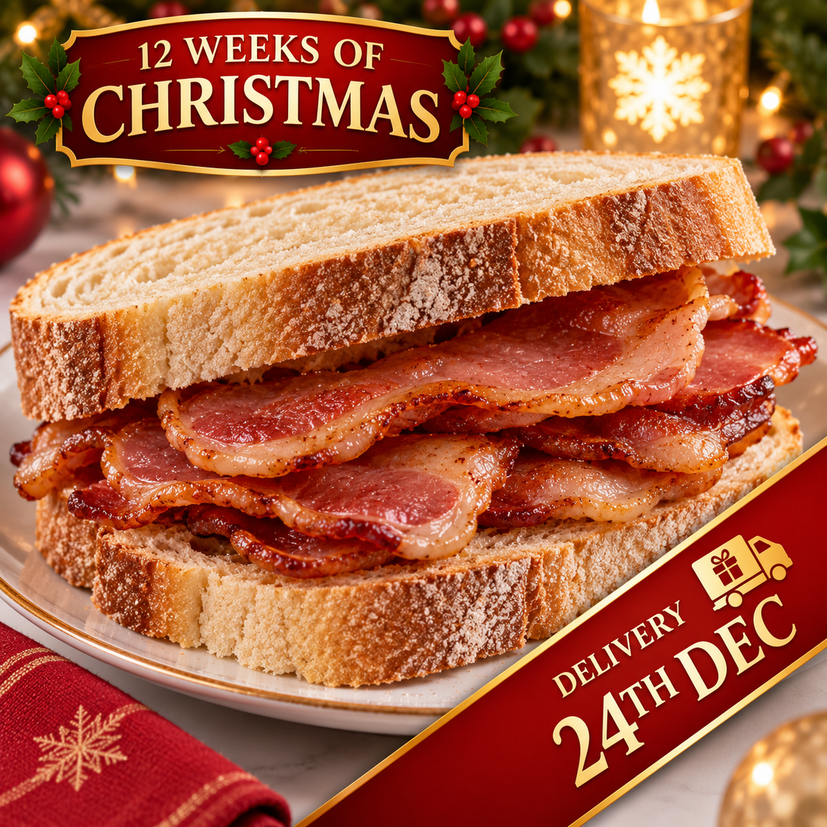 Dry Cured Bacon DELIVERY 24th DECEMBER