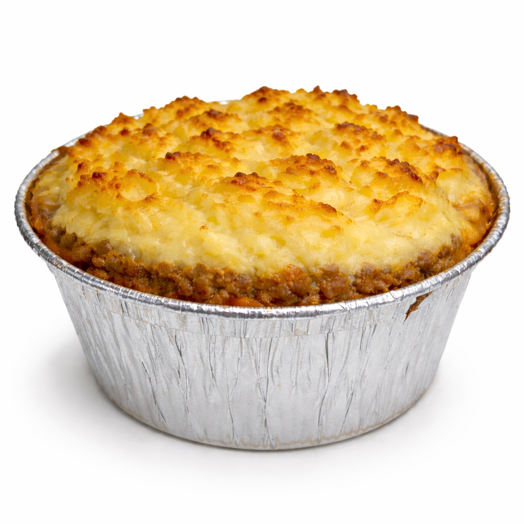 British Cottage Pie – Pastry Base with Mash Potato Top