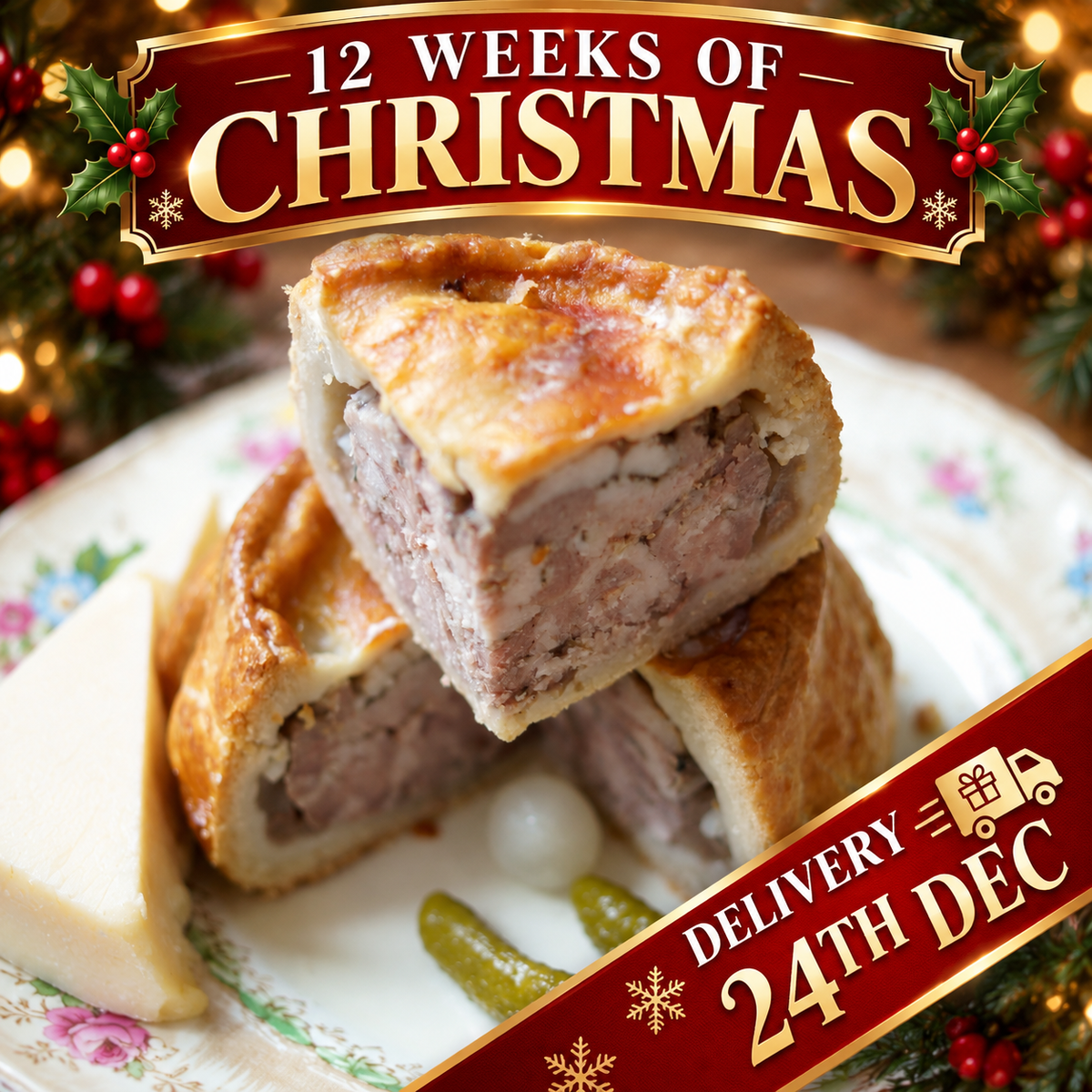 Christmas Pork Pie DELIVERY 24th DEC | Traditional British Pork Pie